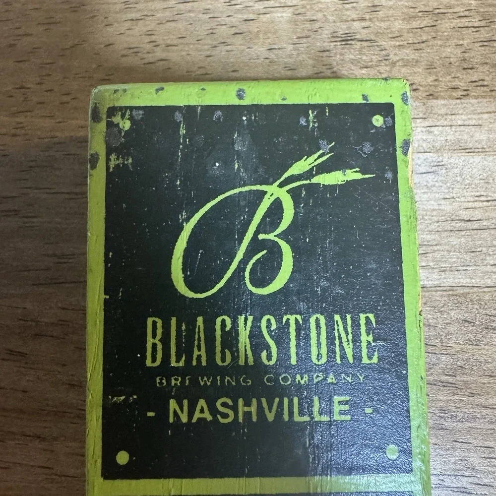 Blackstone Brewing HopJack IPA Beer Tap Handle Nashville TN Wood Green Bar Decor